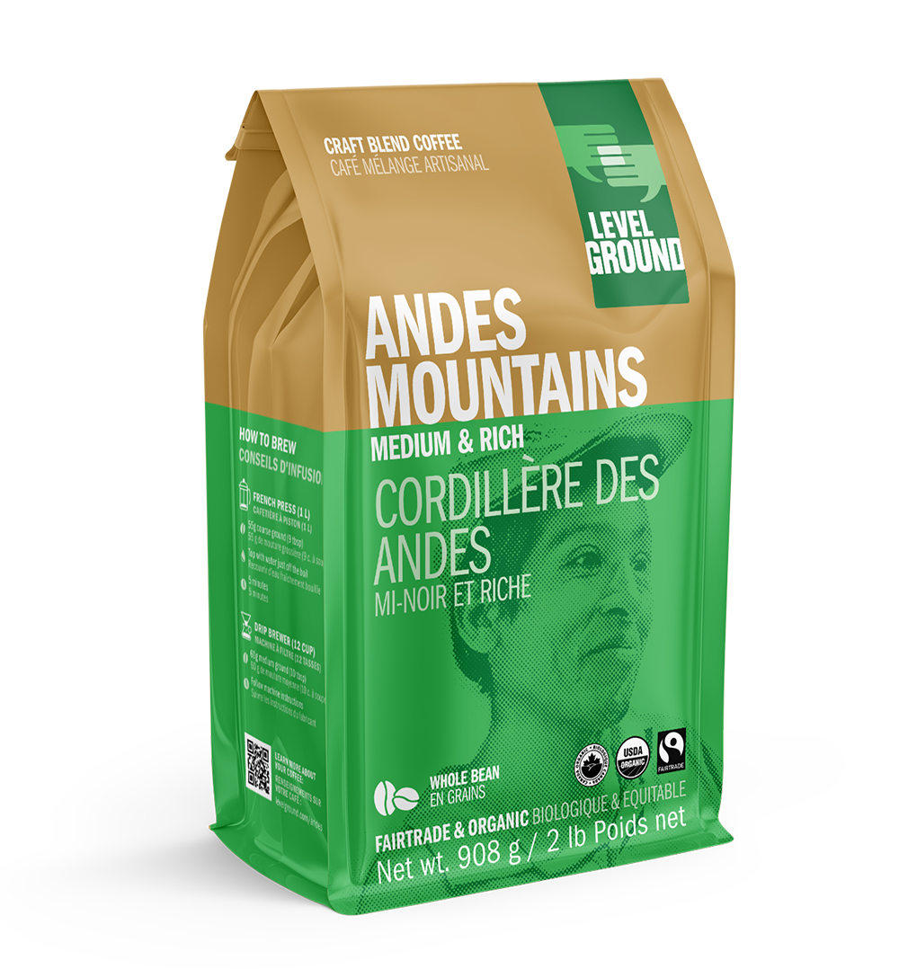 
                  
                    2 pound bag of Andes Mountains fair trade coffee from Level Ground Trading.
                  
                