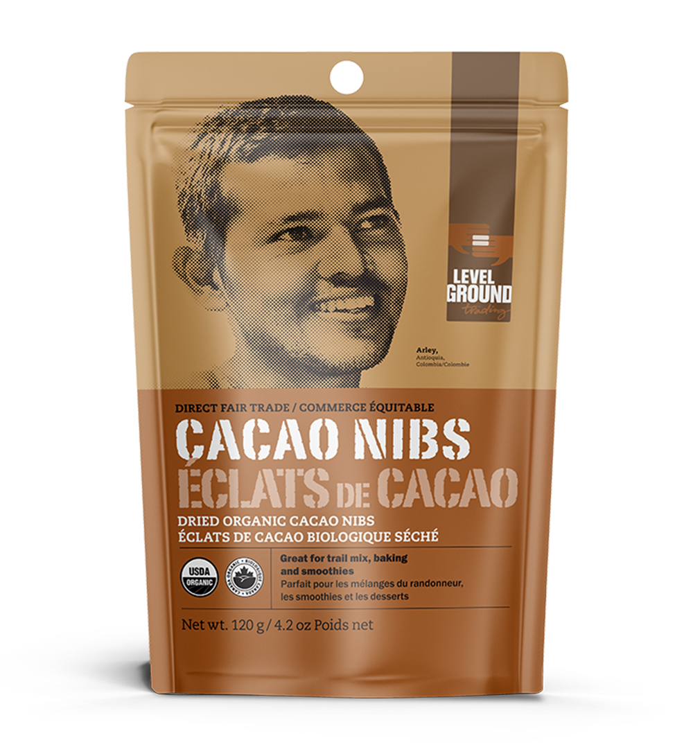 Organic cacao nibs, 120 gram package