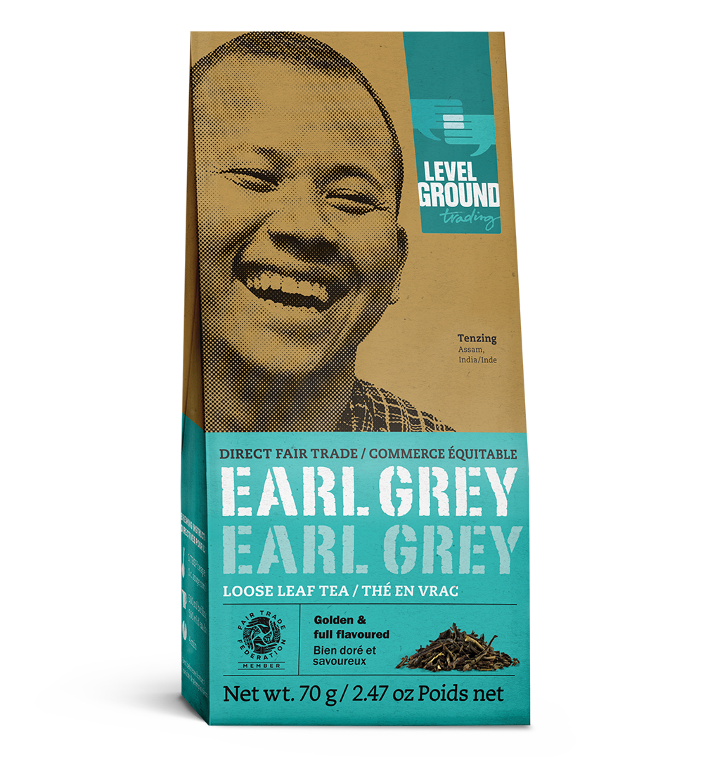 
                  
                    Fair trade earl grey tea 70 gram box, loose leaf tea package
                  
                